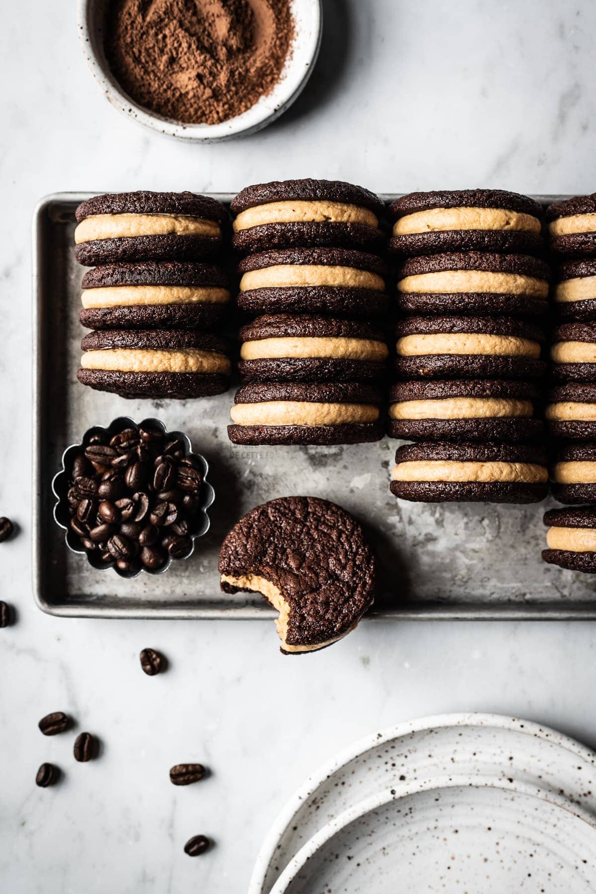 CHOCOLATE COFFEE MASCARPONE SANDWICH COOKIES – foodreli